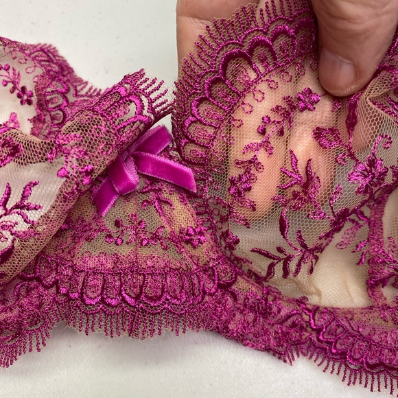 NWT Dida Von Teese RUBINE RED Unlined Underwire, 38C *P1015 - Picture 7 of 11